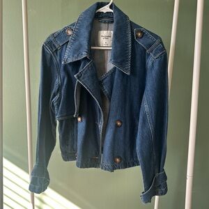 Abercrombie cropped denim trench  Women's Jacket